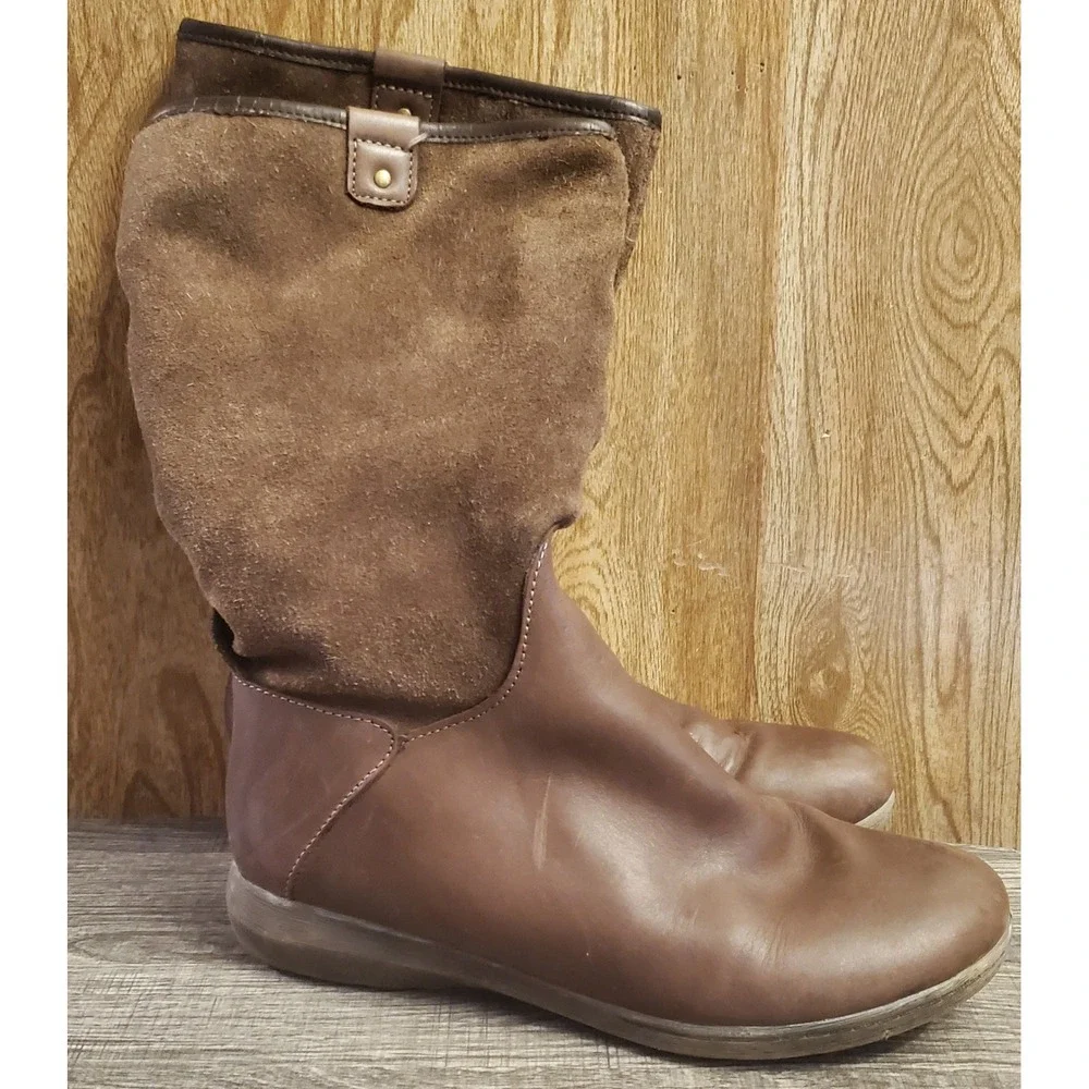 Easy Spirit Welsie Side Zip Boots Women's Size 10 Brown